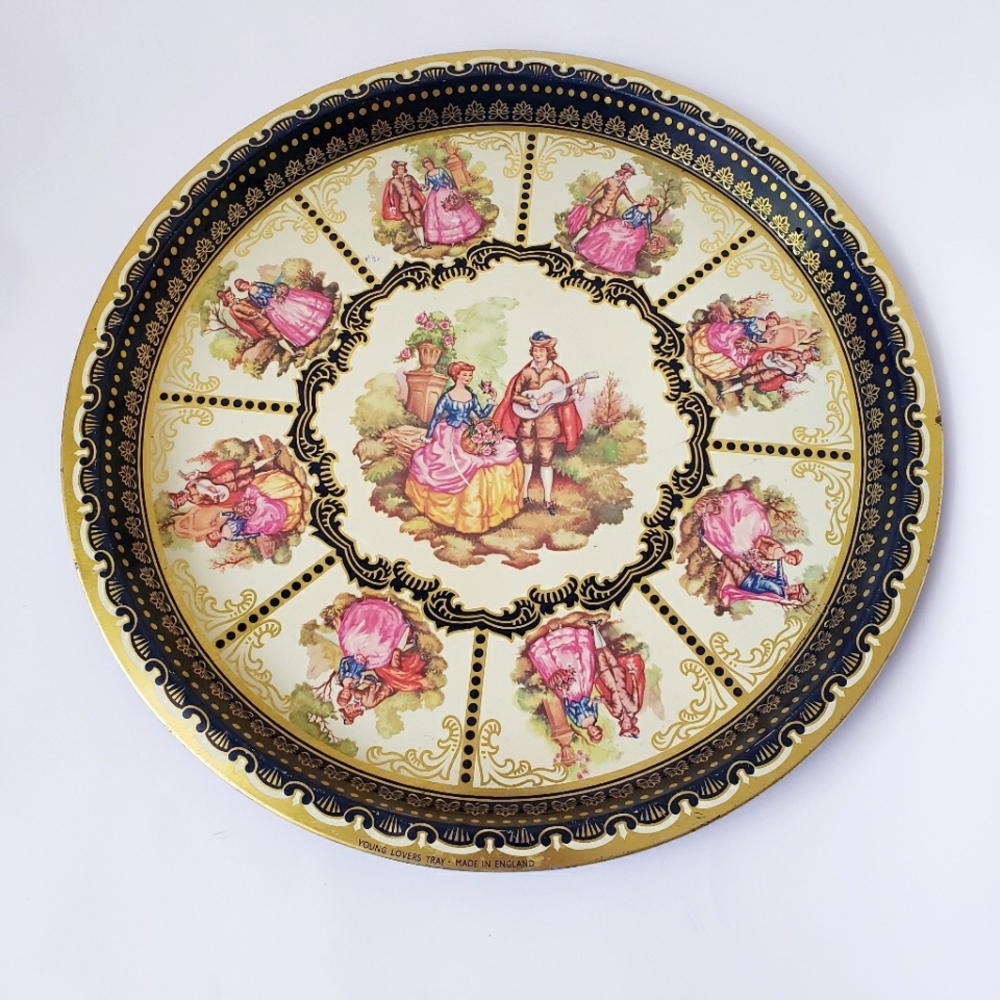 Vintage Metal Serving Tray